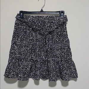 black and white polka dot skirt